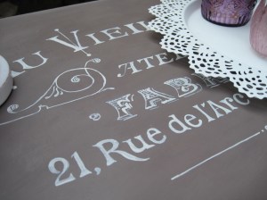 Shabby Chic Typography chest of drawers