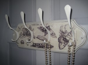 Shabby Vintage Coat Rack  Coat Hooks