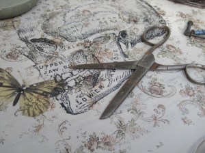 Skull and butterflies Decorated top