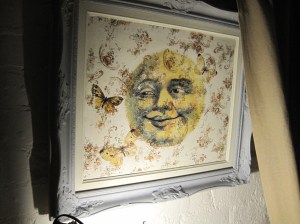 Smiley Moon Hand Made Picture Framed