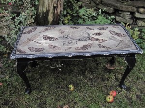 Scull and Butterflies Coffee Table