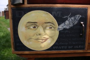 Hand painted moon And moth 