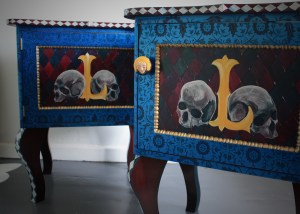 Pair of bedside cabinets. 